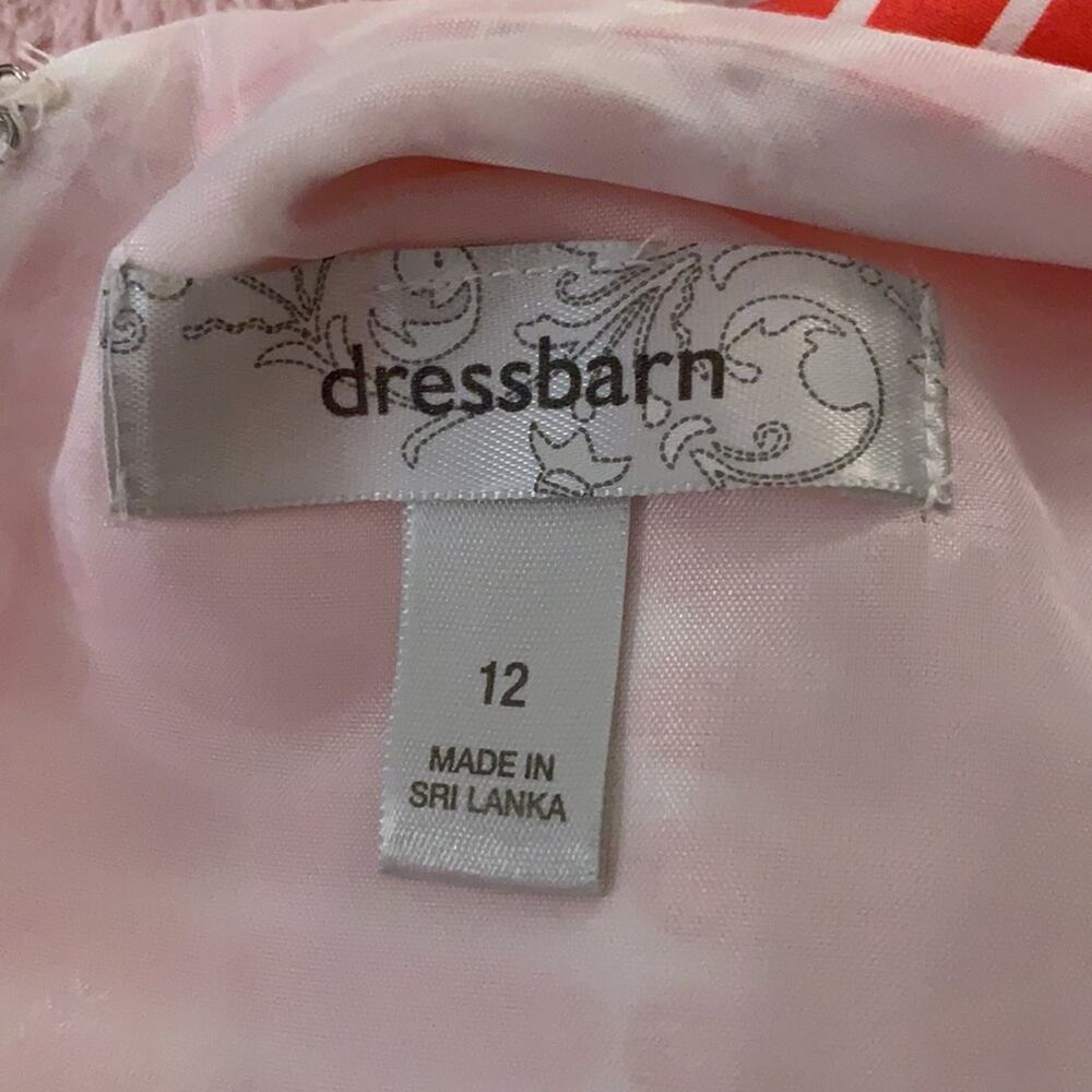 Orange-pink & white cotton dress - Picture 7 of 9